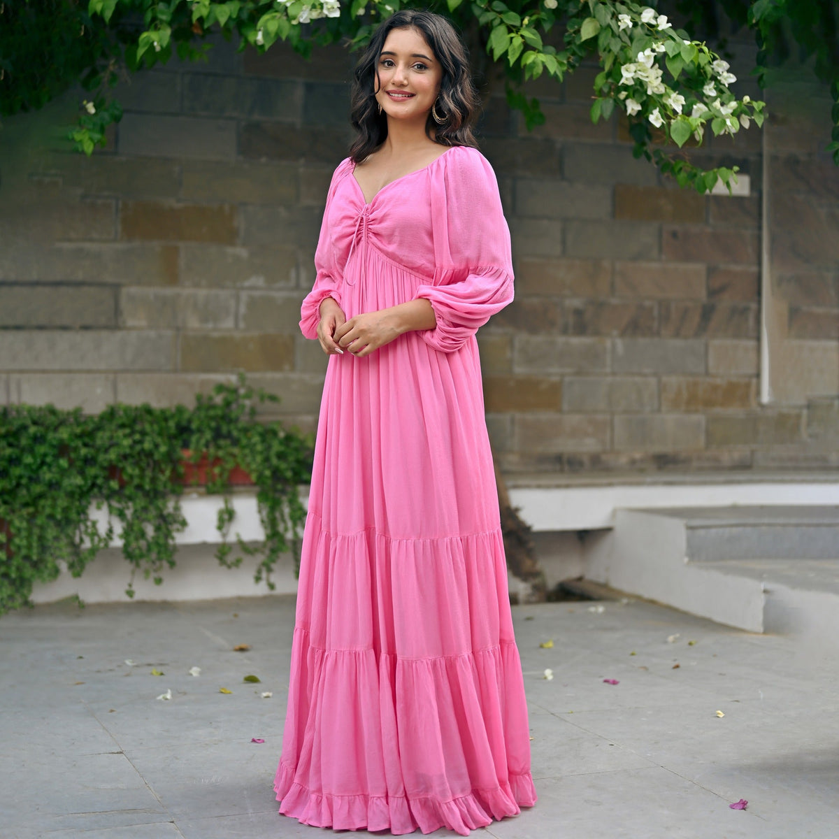 Saya Pink Long Dress