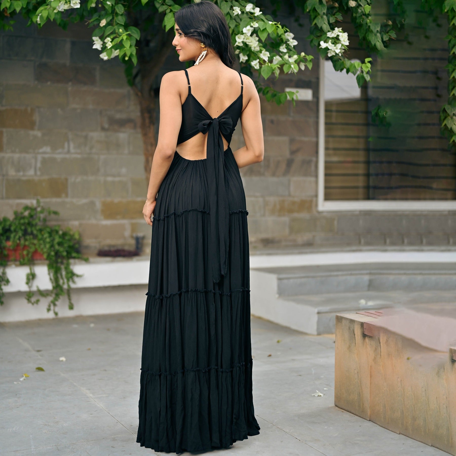 Raya Black long Dress