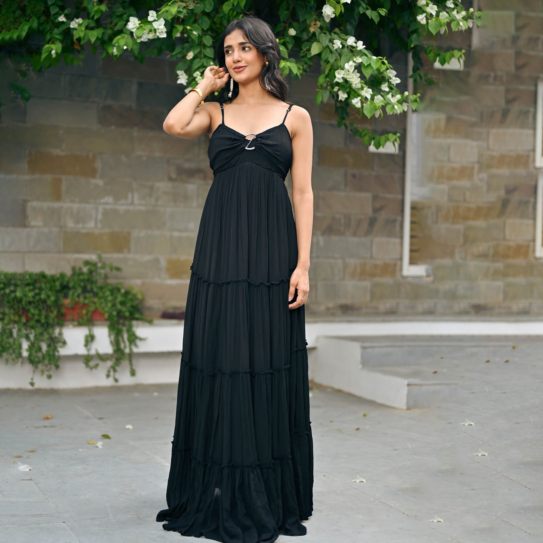 Raya Black long Dress