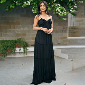 Raya Black long Dress