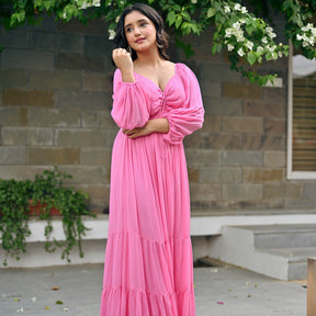 Saya Pink Long Dress