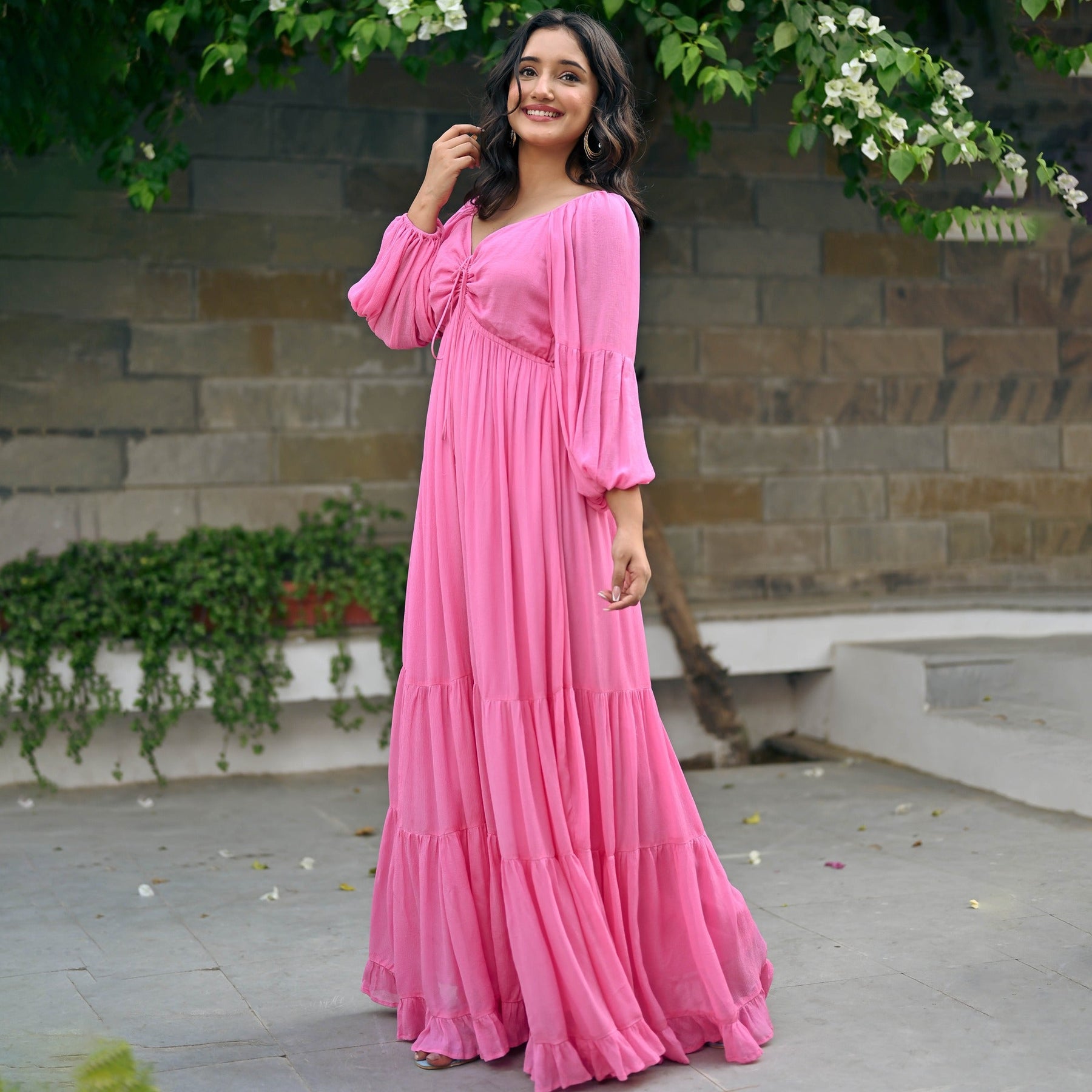 Saya Pink Long Dress