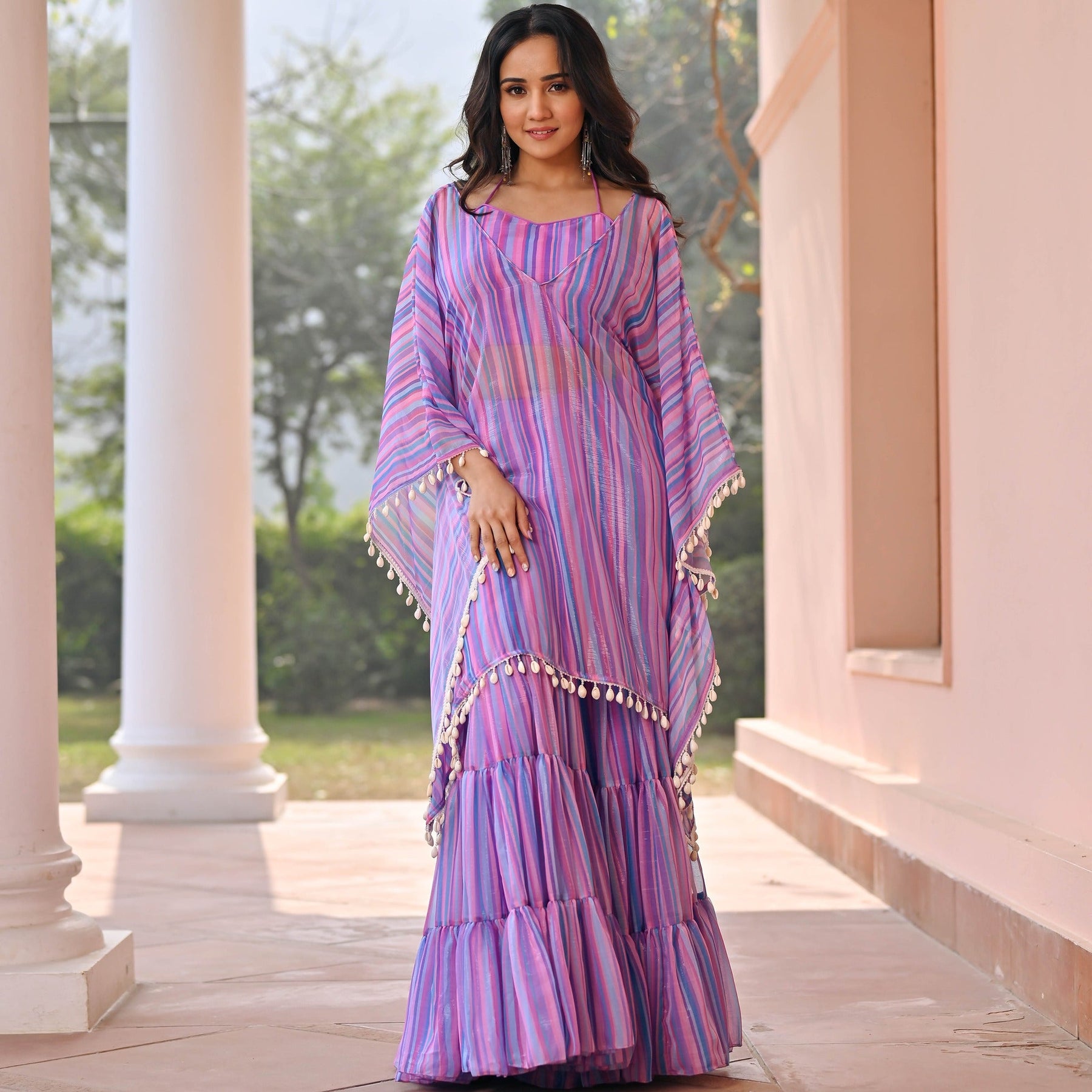 Purple Stripes Three Piece Set