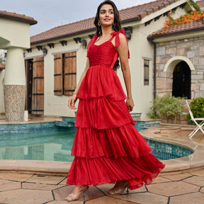 Amica Red Tier Dress