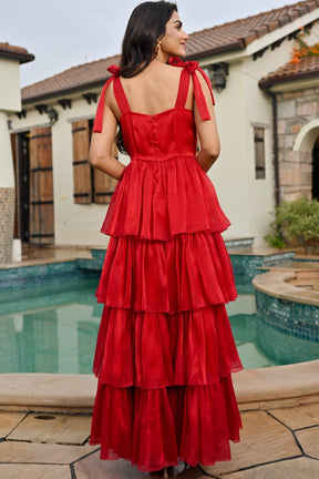 Amica Red Tier Dress