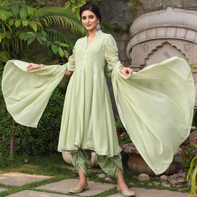 PISTA GREEN KURTA DHOTI SET