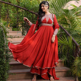 RUSTY RED ANARKALI SET