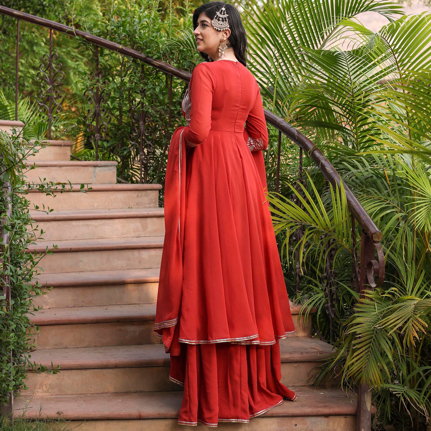 RUSTY RED ANARKALI SET