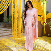 Shell Pleated Pre-Draped Saree