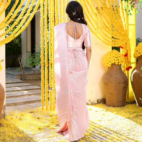 Shell Pleated Pre-Draped Saree