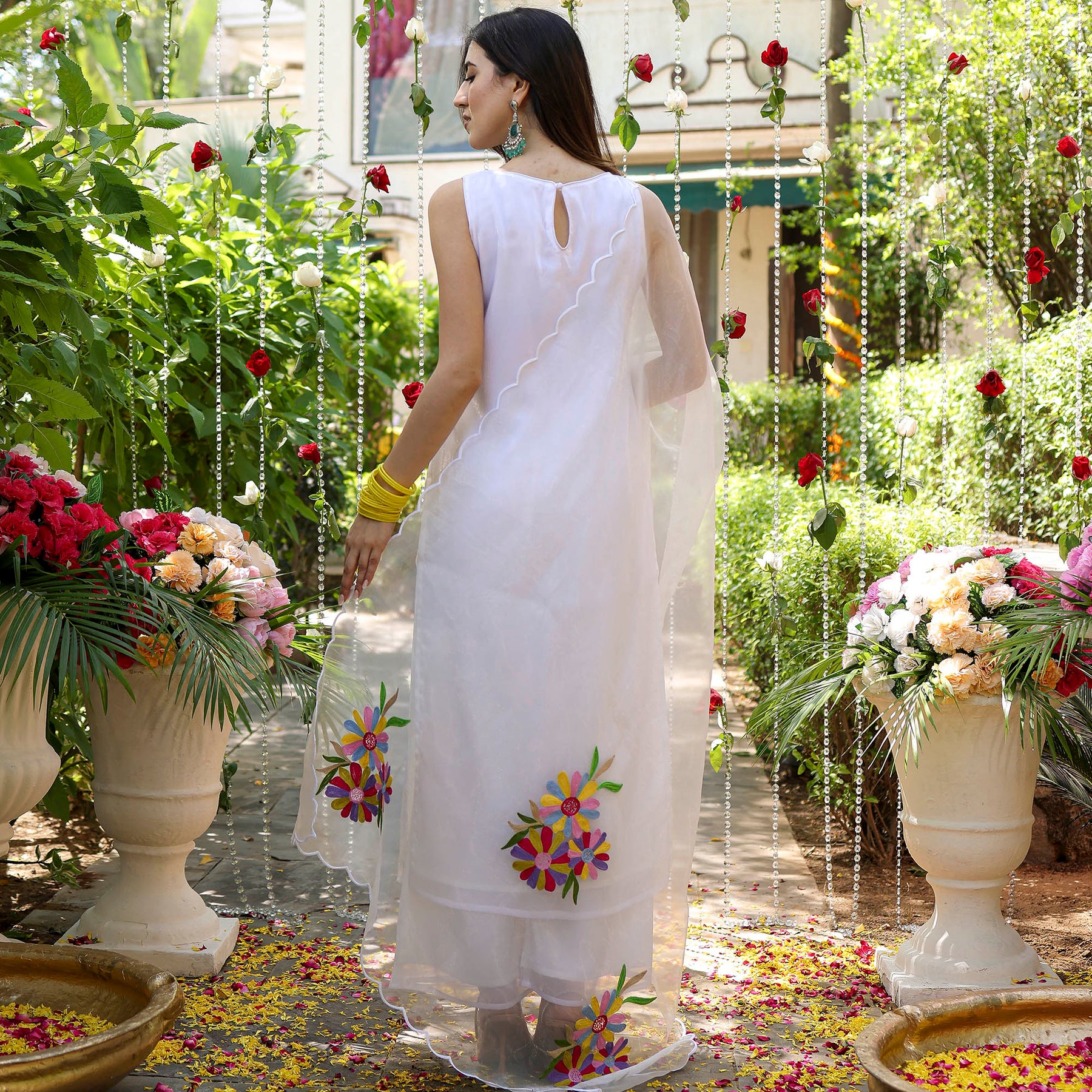 White Embroidered Kurta Set