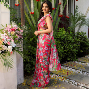 Cherry Printed Ready Saree