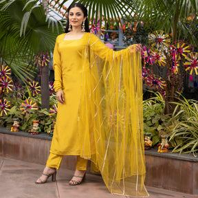 Mustard Yellow Kurta Set