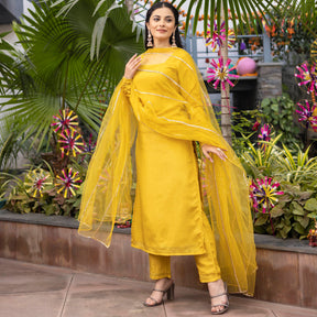 Mustard Yellow Kurta Set