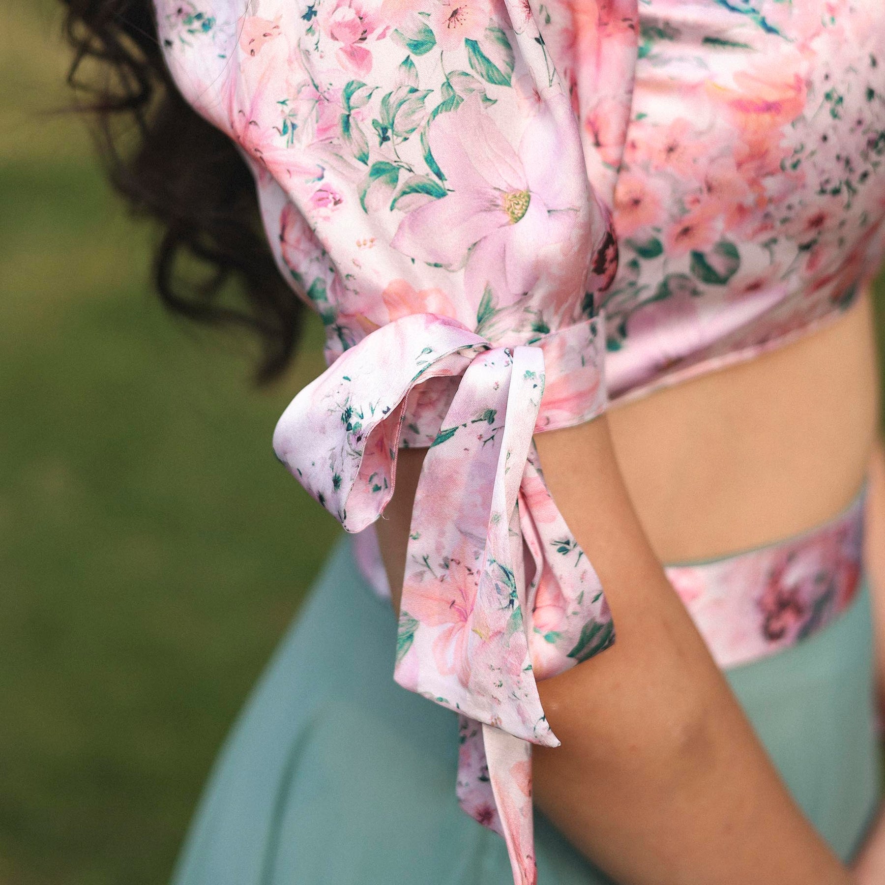 GREEN HEMLOCK SKIRT WITH FLORAL TOP