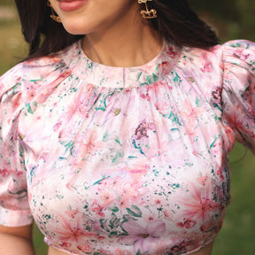 GREEN HEMLOCK SKIRT WITH FLORAL TOP