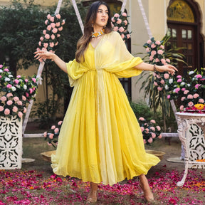 Yellow Lurex Kaftan