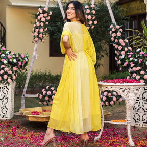 Yellow Lurex Kaftan