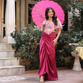 Pink Dhoti Set