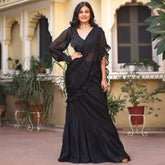 Black Cocktail Saree