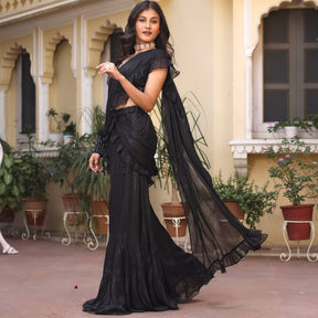 Black Cocktail Saree