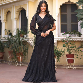 Black Cocktail Saree