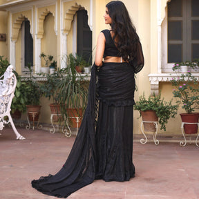 Black Cocktail Saree