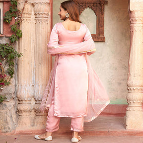 ROSE PINK STRAIGHT KURTA SET