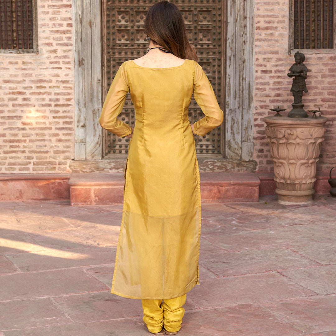 MUSTARD YELLOW STRAIGHT KURTA