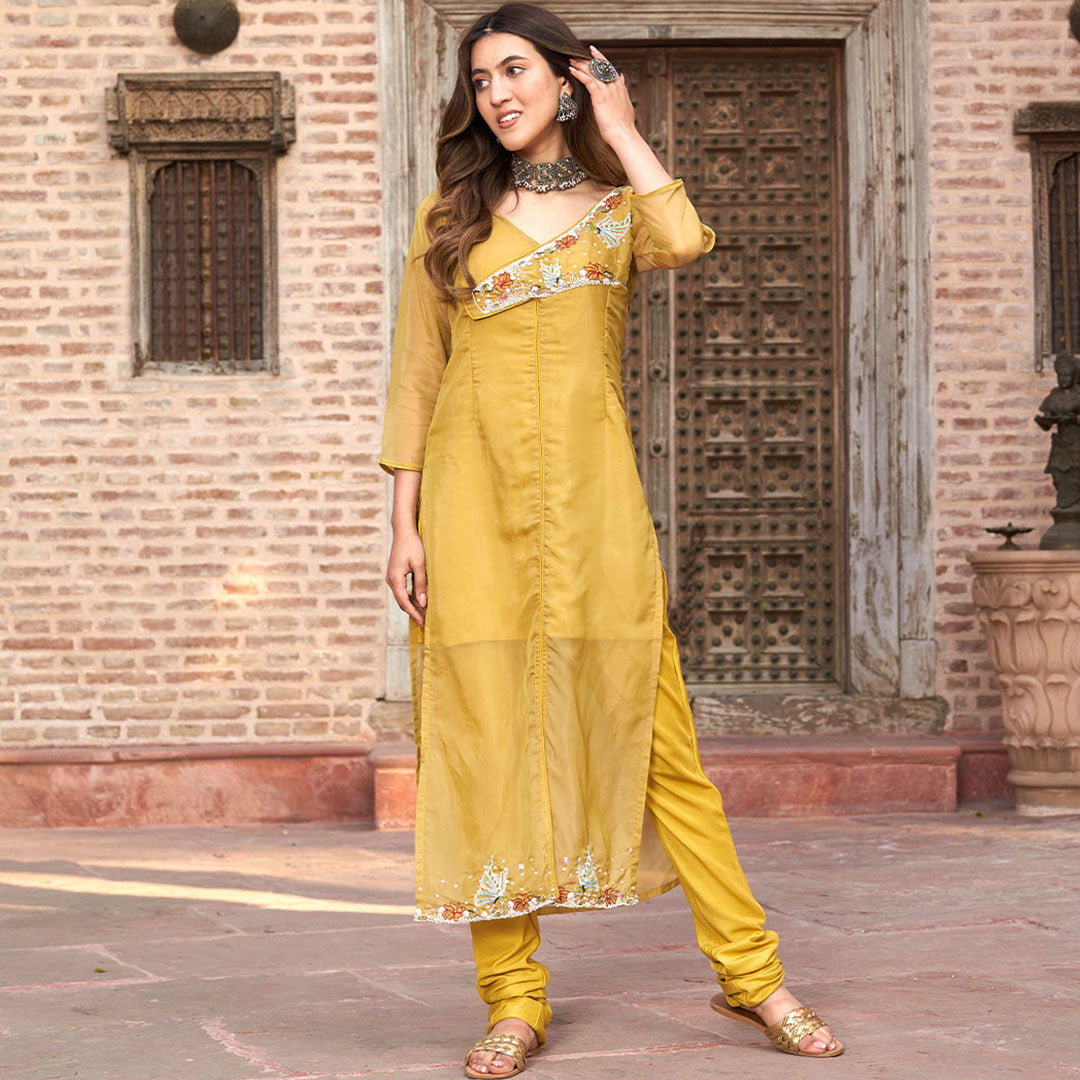 MUSTARD YELLOW STRAIGHT KURTA