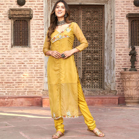 MUSTARD YELLOW STRAIGHT KURTA