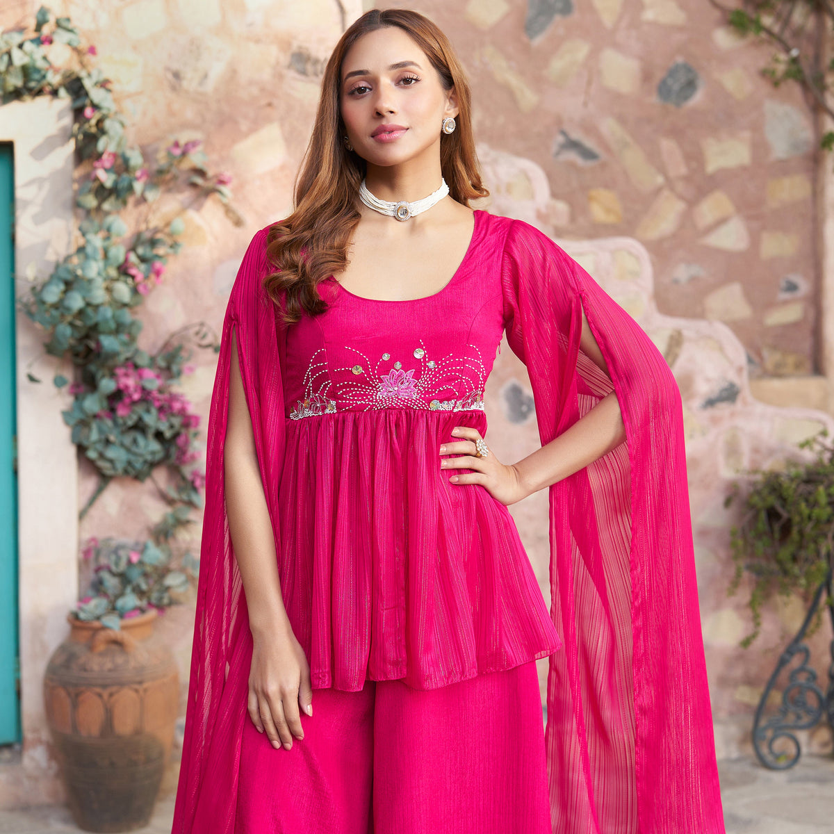 PINK SHARARA SET