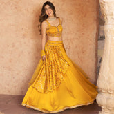 MUSTARD YELLOW LEHENGA SET