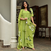 Green Handbrush Sharara Set