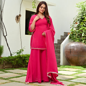 Pink Sharara Set