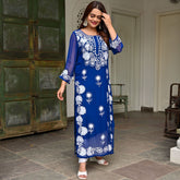 Blue Georgette Embroidery Kurta Set