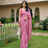 Berry Chiffon Saree