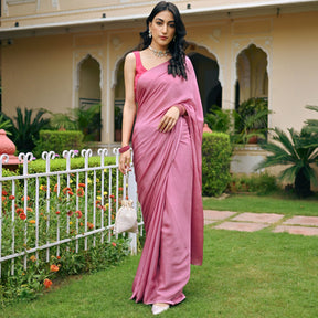 Berry Chiffon Saree