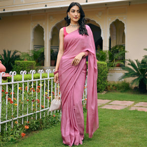 Berry Chiffon Saree