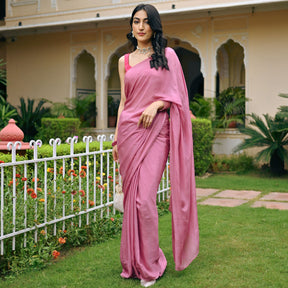 Berry Chiffon Saree