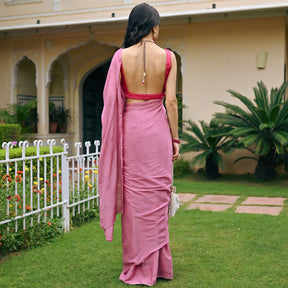 Berry Chiffon Saree