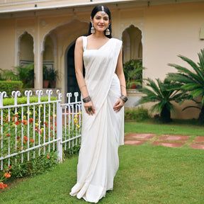 Ivory Ombre Chiffon Saree