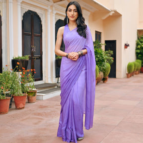 Purple Ombre Chiffon Saree