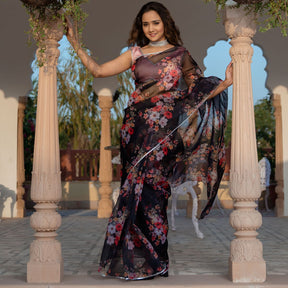 Oraganza Saree With Unstitched Blouse