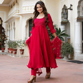 Pink Silk Anarkali Set