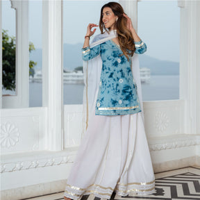 Bandhani Tie-Dye Kurta and Palazzo Set