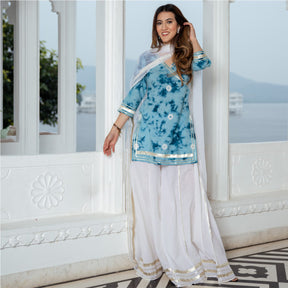 Bandhani Tie-Dye Kurta and Palazzo Set