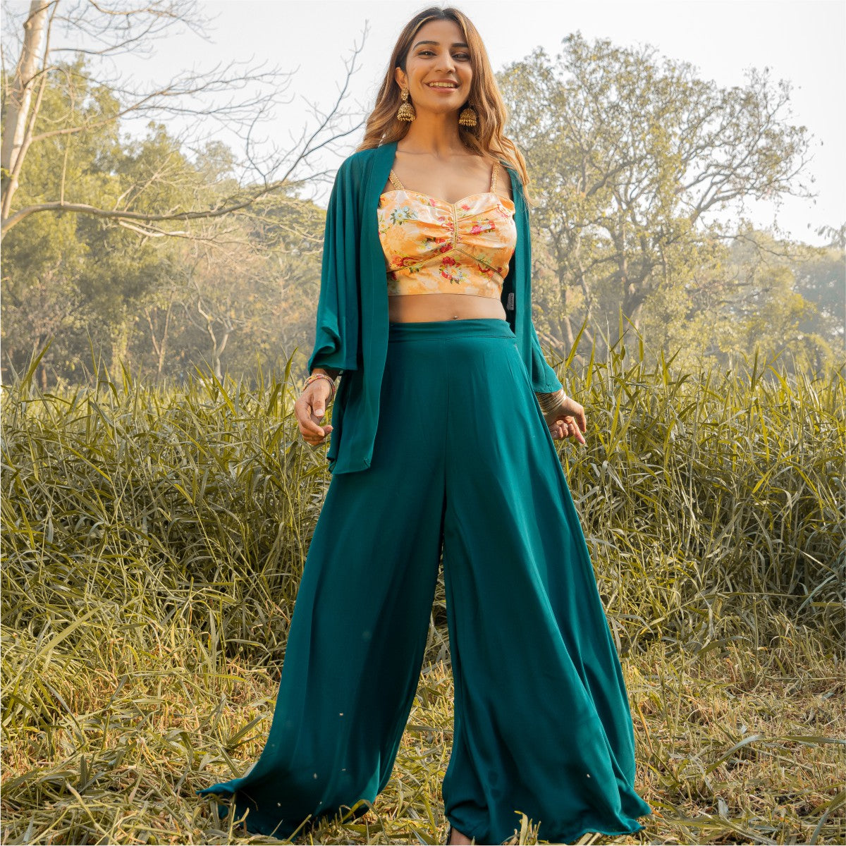 Green Three Piece Co-ordinate Set