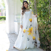 White Kurta And Sharara Set