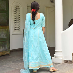 Sky Blue Anarkali Set